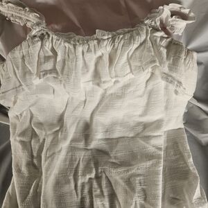 Abercrombie Kids White Ruffled Top